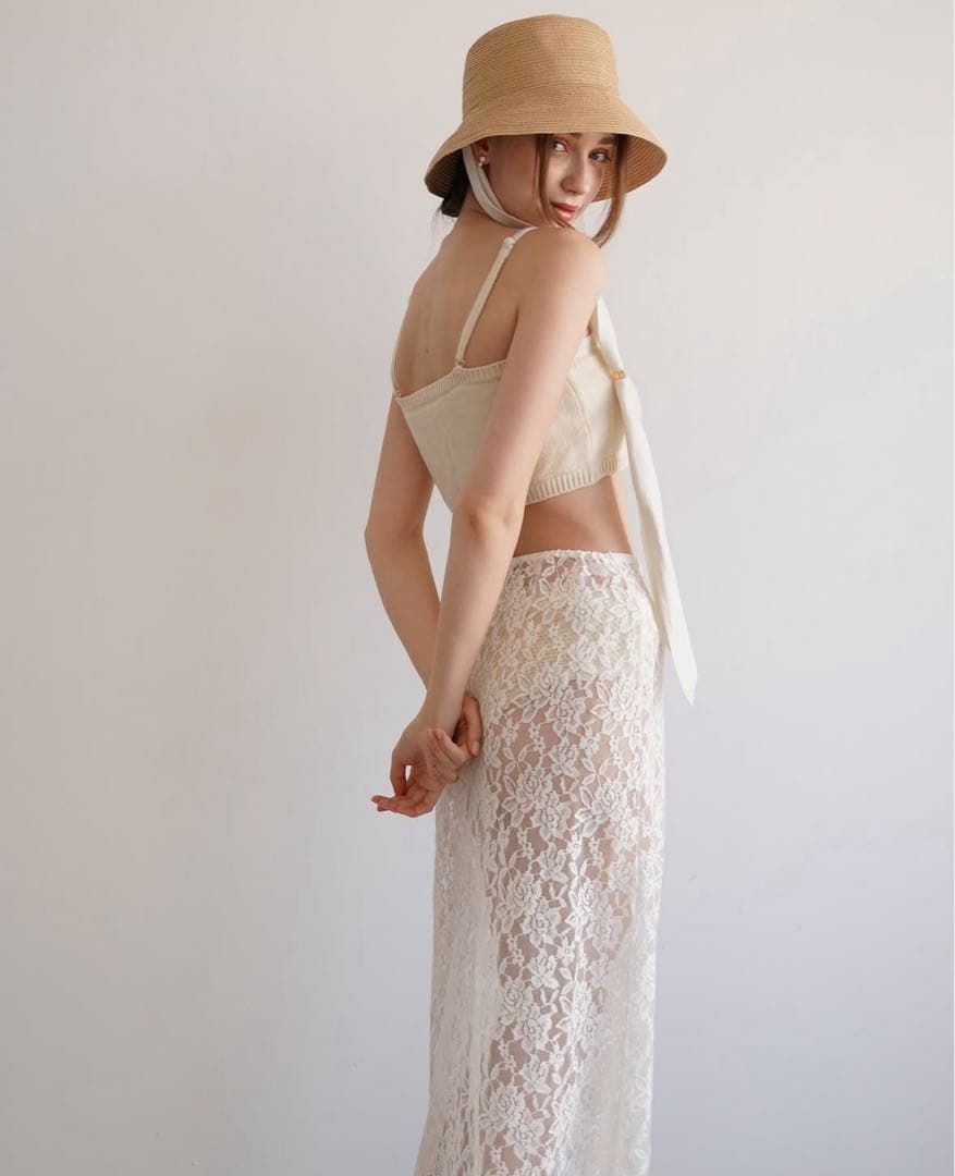 【美品】Acka. lace layered knit swimwear