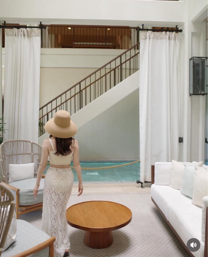 【美品】Acka. lace layered knit swimwear