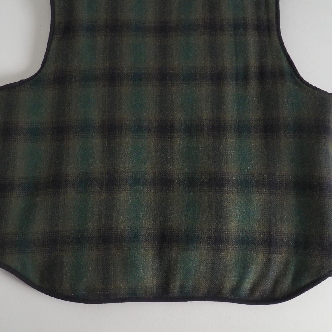 ウールリッチ　ベスト　裏地ボア　チェック柄　グリーン　美品