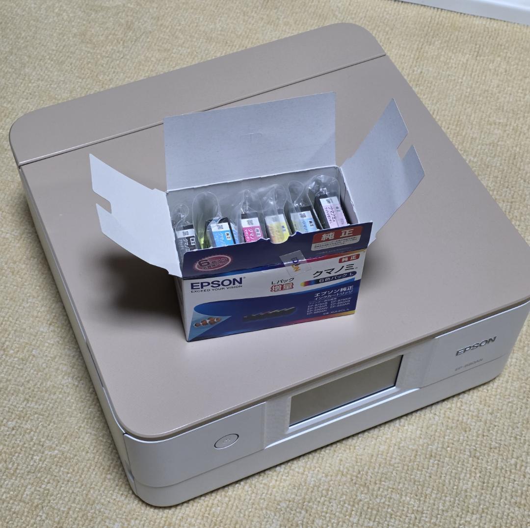 EP880AN（ジャンク品）とKUI-6CL-L 増量インク6色（新品）