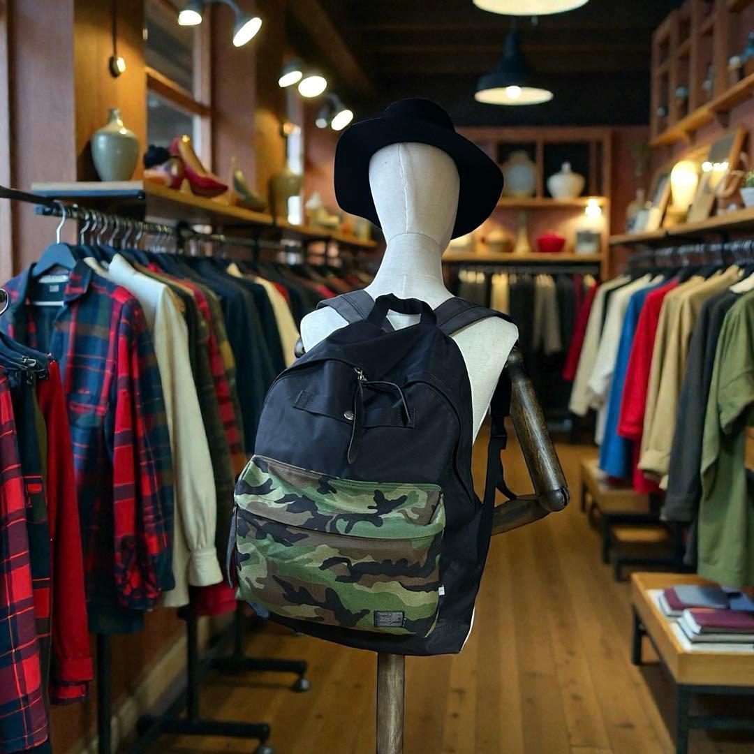 ✨大人気✨ PORTER ヘッドポーター バックパック ブラック 迷彩 激レア✨