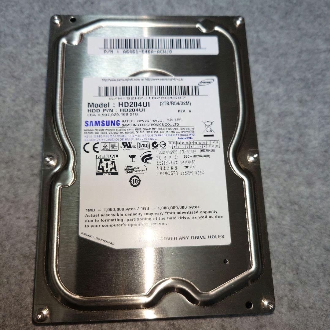 SAMSUNG HD204UI 2TB HDD 2点セット