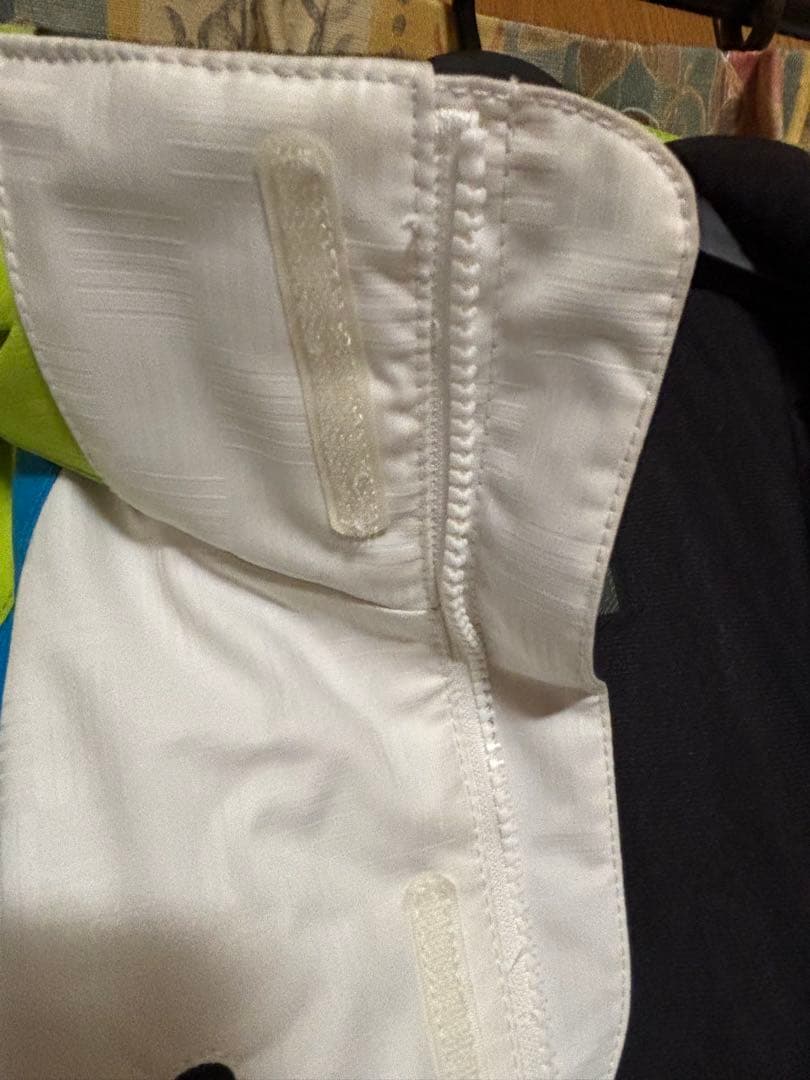 FABLICE スキーウェア Lサイズ （ホワイト/黄緑/ブルー）