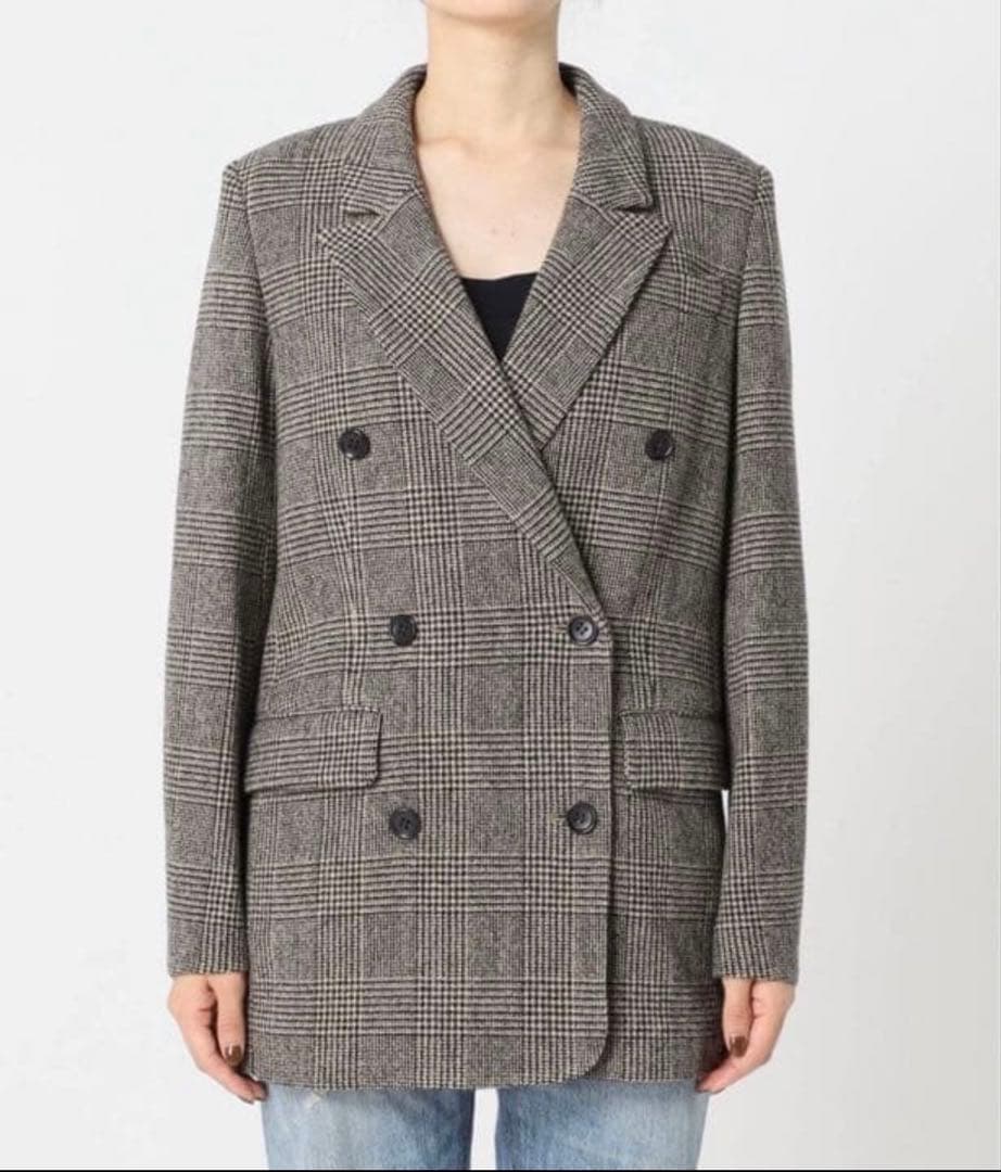 Plage 【GIRL】チェックWジャケット