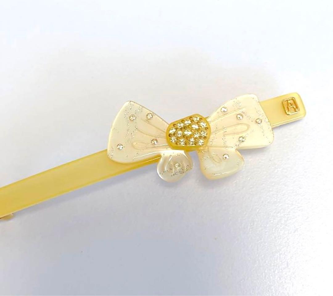 アレクサンドルドゥパリ　ロングバレッタ　黄色　バタフライ　ビジュー　蝶　イエロー