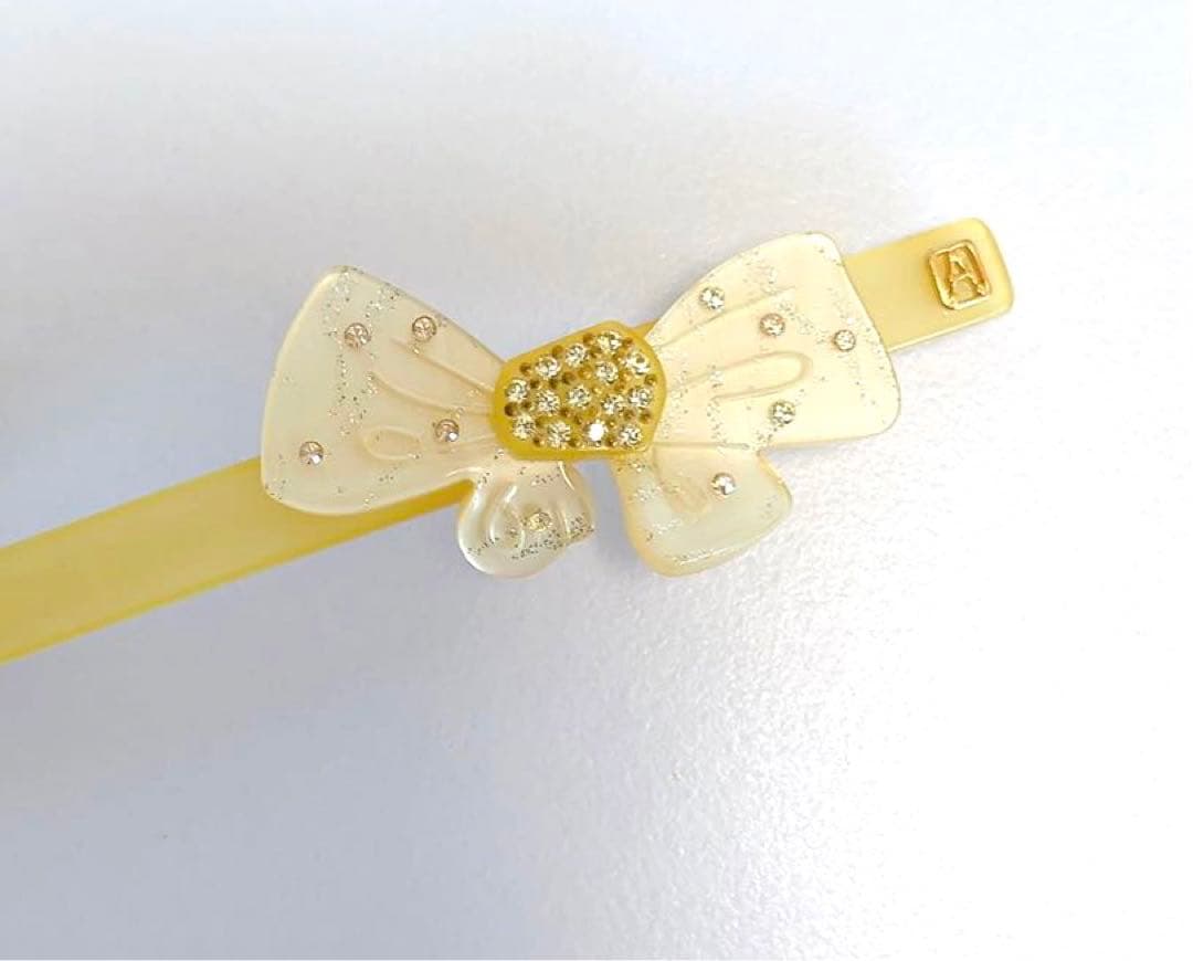 アレクサンドルドゥパリ　ロングバレッタ　黄色　バタフライ　ビジュー　蝶　イエロー