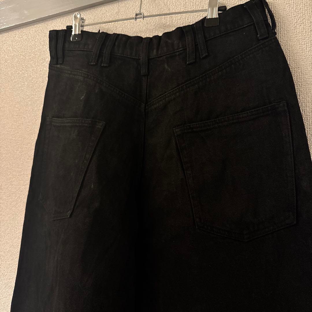 パンツ Waxed coating straightdenimpants remake
