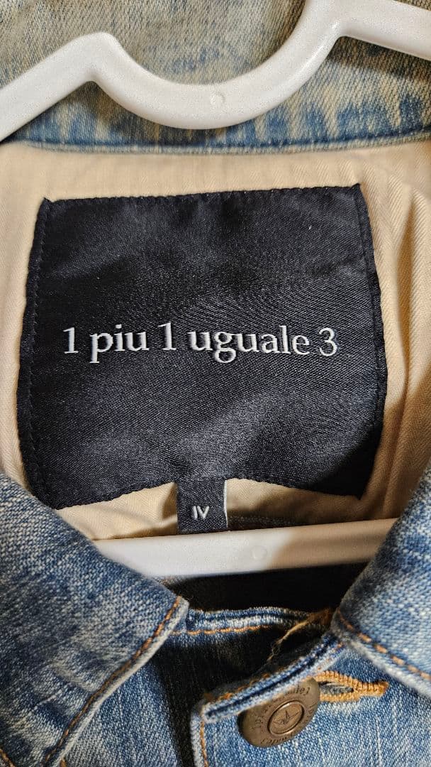 ウノピュ デニムジャケット Safari掲載 LEON レインボーステッチ