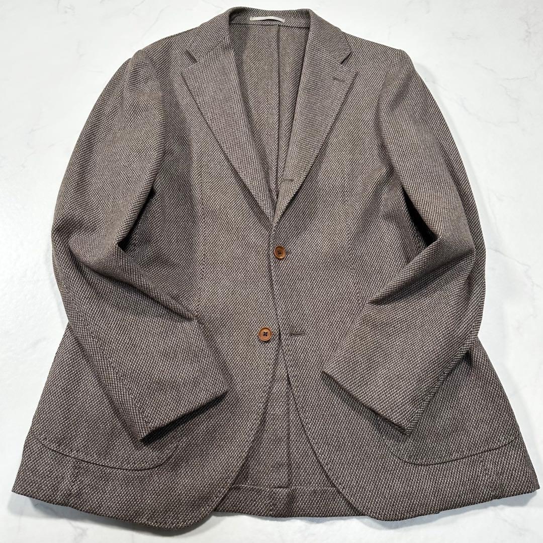 未使用級 XL相当◎リングヂャケット カシミヤタッチ アンコンジャケット 50