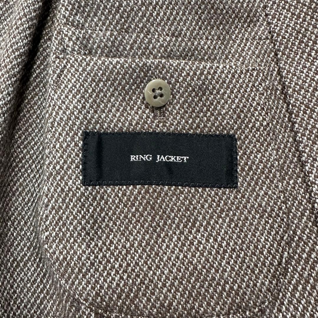 未使用級 XL相当◎リングヂャケット カシミヤタッチ アンコンジャケット 50
