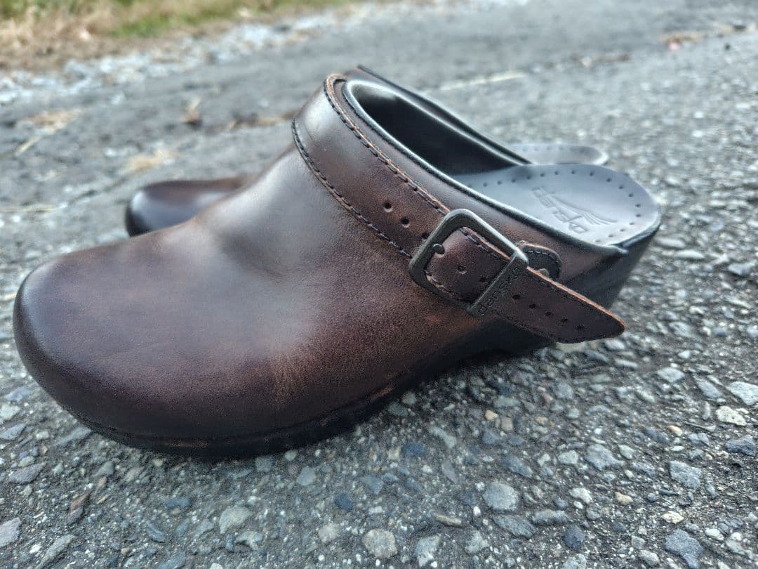 dansko ダンスコ レザー サボサンダル レディース 38 ダークブラウン