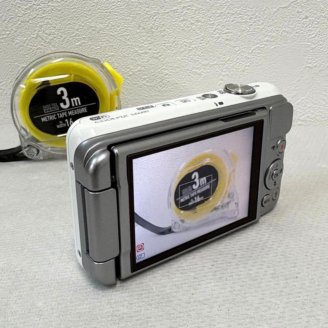 【美品稼動品】Nikon COOLPIX S6600 ホワイト　コンデジ