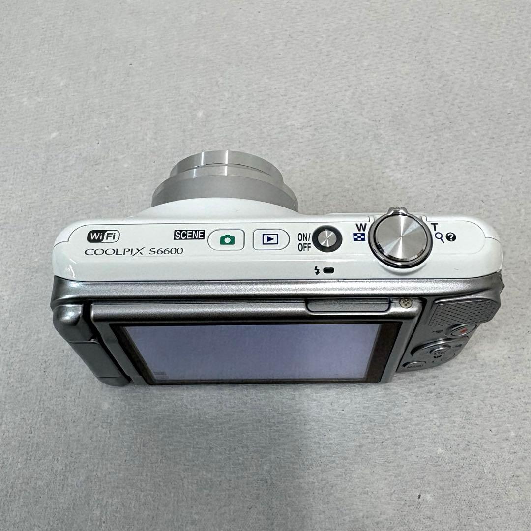 【美品稼動品】Nikon COOLPIX S6600 ホワイト　コンデジ