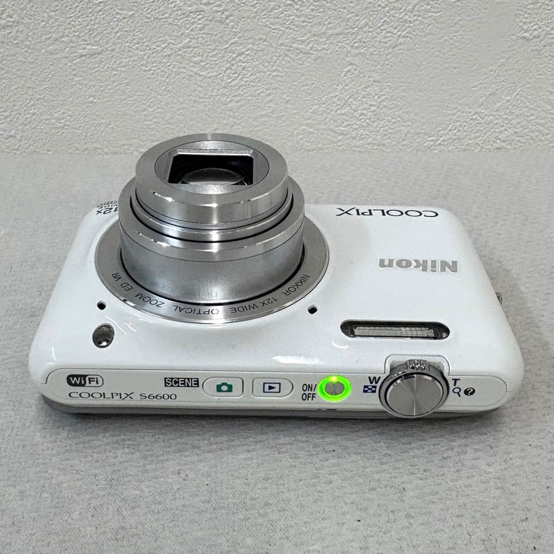 【美品稼動品】Nikon COOLPIX S6600 ホワイト　コンデジ