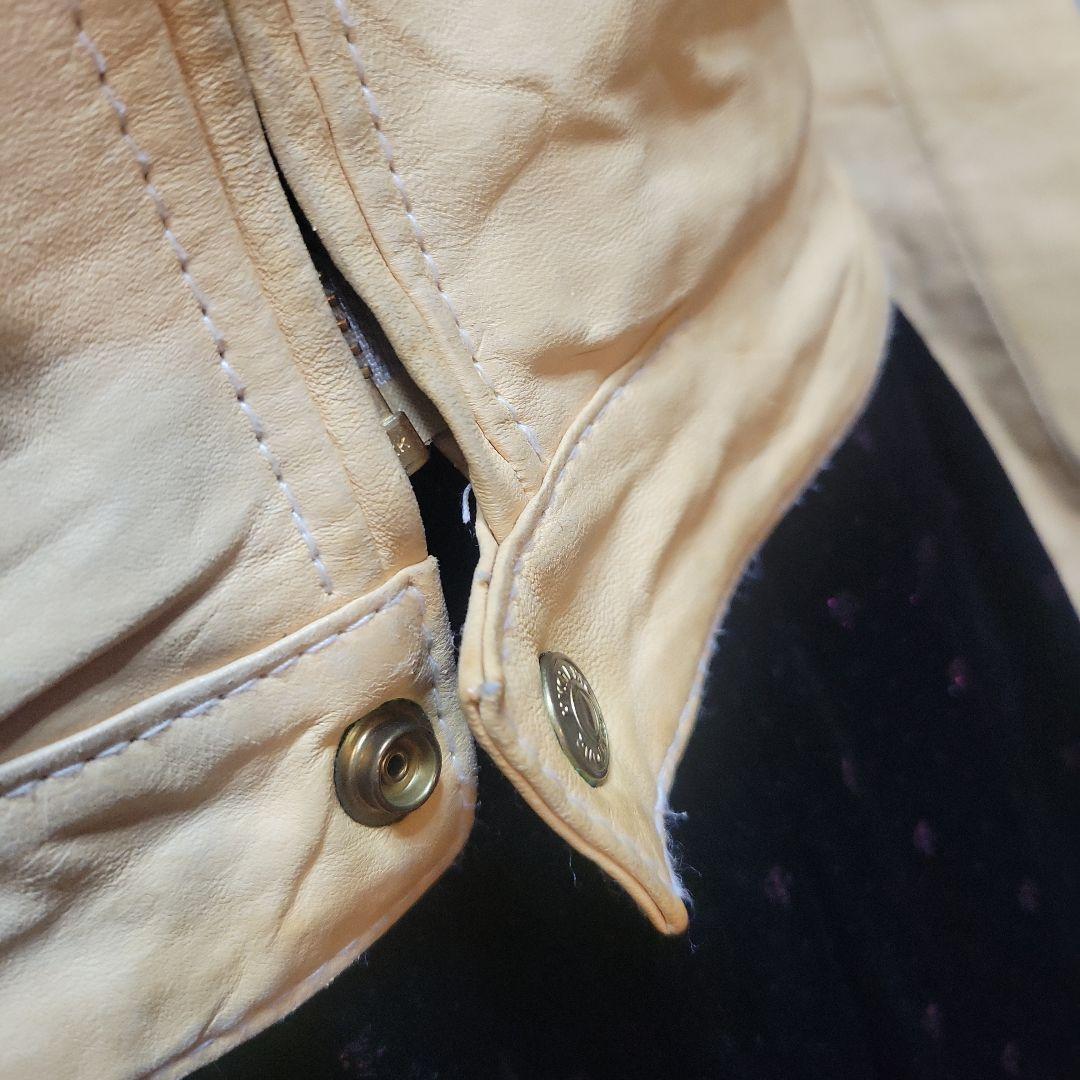 uchan希少ヒステリクグラマイエローラムレザーゴールドファスナライダース