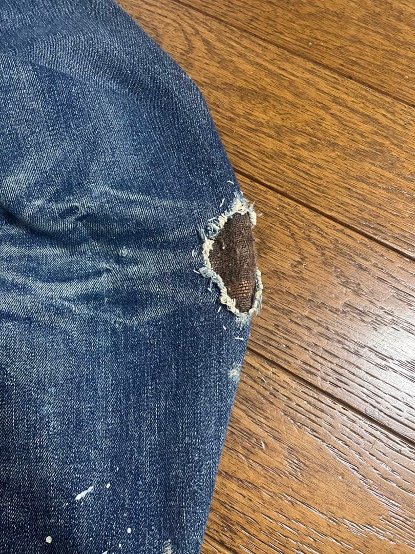 ネイバーフッド　サベーデニム カバーオール ペイント加工　ブランケット