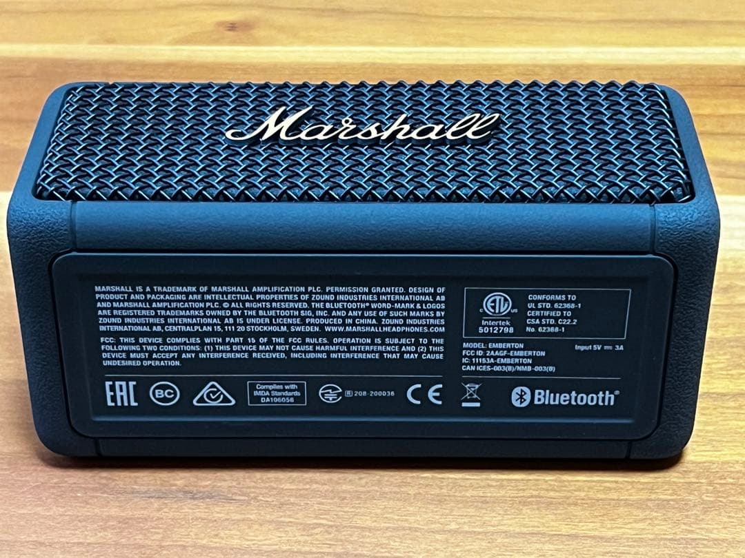 Marshall Emberton ブラック ワイヤレススピーカー