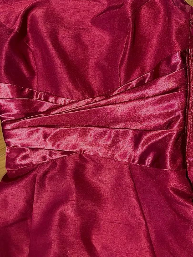 Aimer エメ　シャンタン　ドレス　ワインレッド　赤　演奏　パーティ