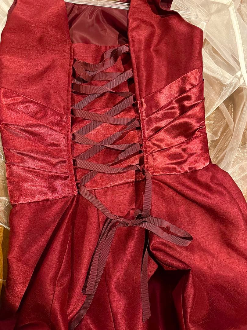 Aimer エメ　シャンタン　ドレス　ワインレッド　赤　演奏　パーティ