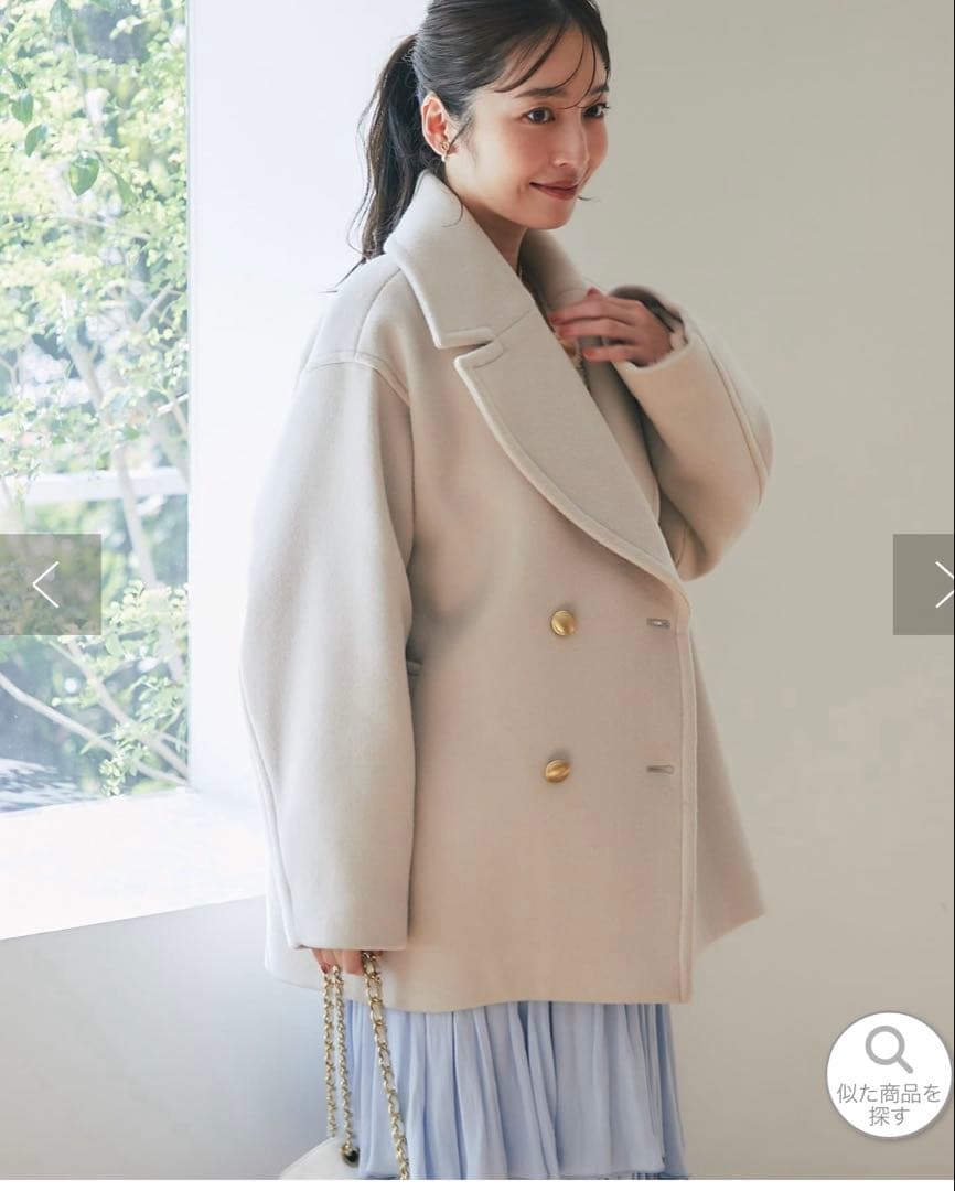 La boutique BonBon ロイヤルビーバーメタル釦Pコート