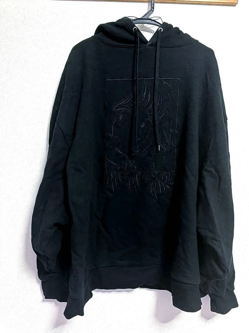 ブラック オーバーサイズ パーカー