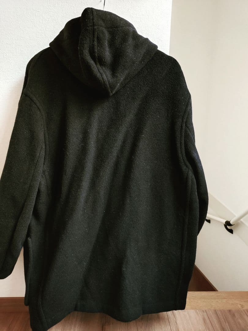 80年代　イギリス製　グローバーオール　ダッフルコート　黒　ブラック