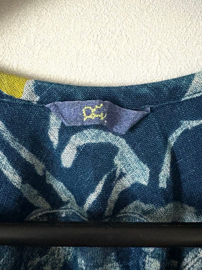 【45R】ネイビーチュニック丈　半袖カットソーワンピース