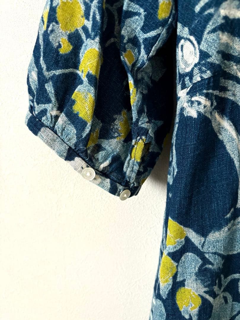 【45R】ネイビーチュニック丈　半袖カットソーワンピース