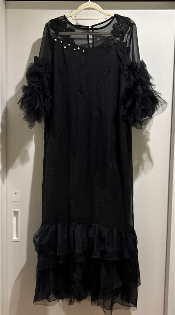 スーツ・フォーマル・ドレス hem tiered volume sleeve embroidery OP