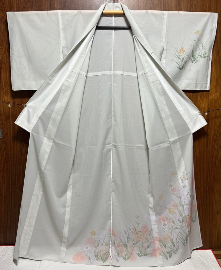 洗える着物 絽訪問着 絽長襦袢 絽袋帯 セット しつけ付き