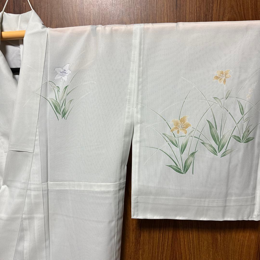 洗える着物 絽訪問着 絽長襦袢 絽袋帯 セット しつけ付き