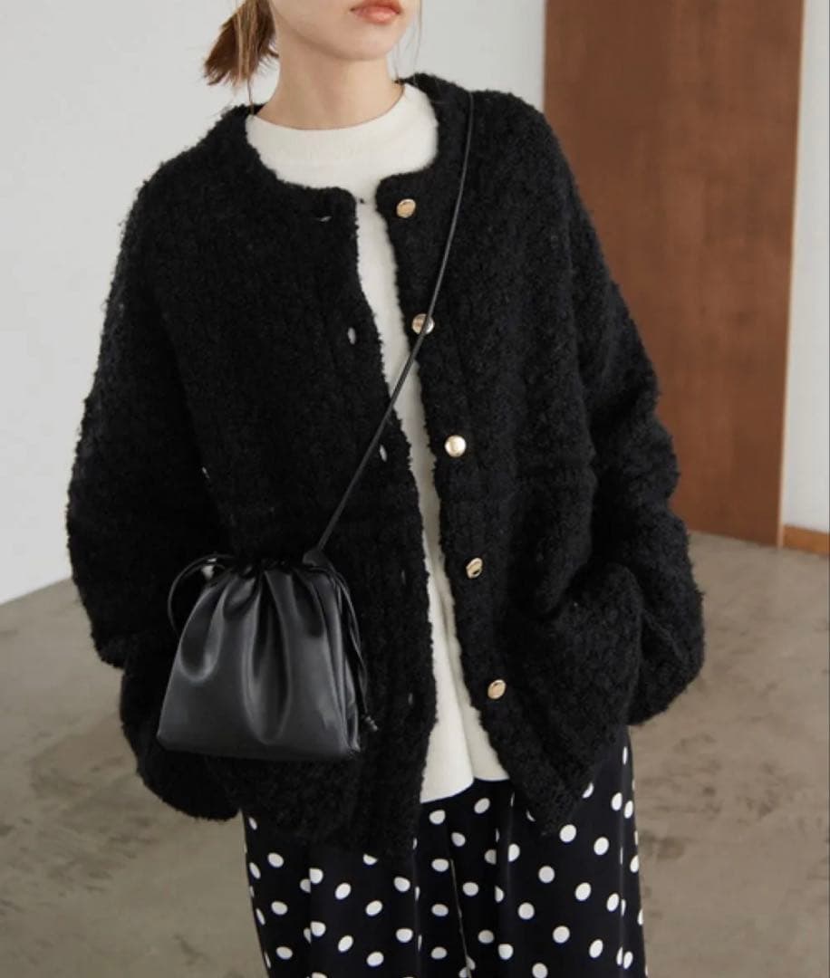 スローブイエナ金ボタンツィーディジャケット