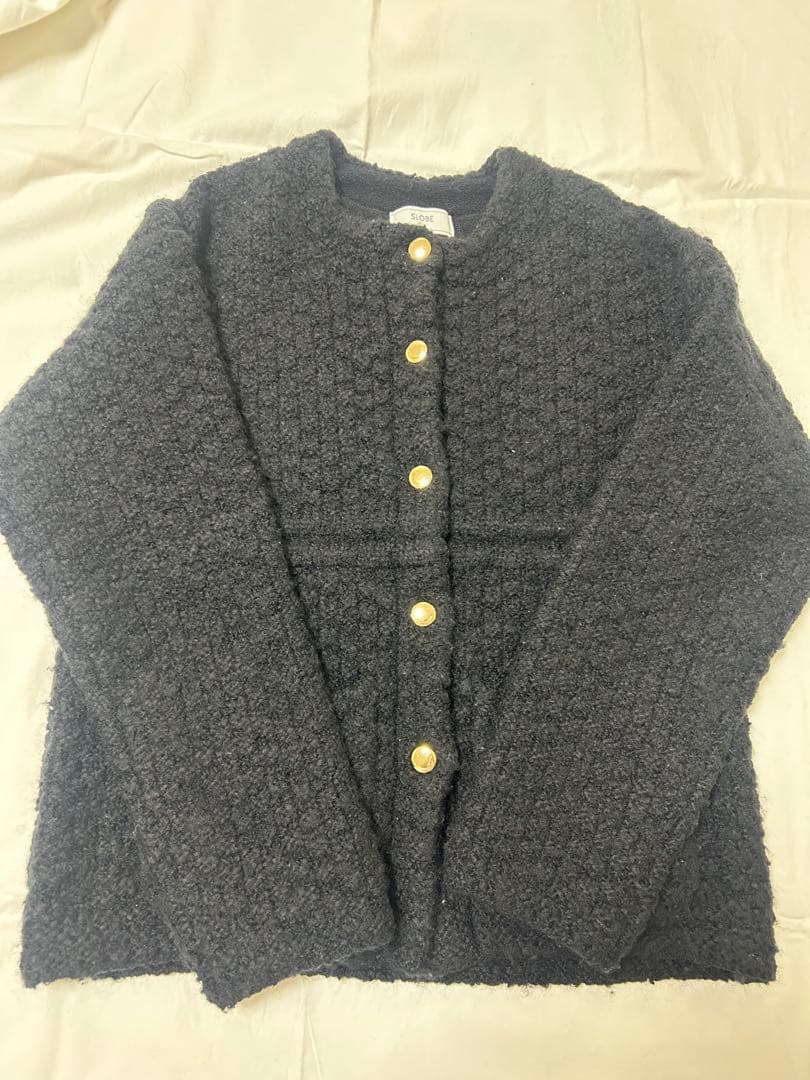 スローブイエナ金ボタンツィーディジャケット