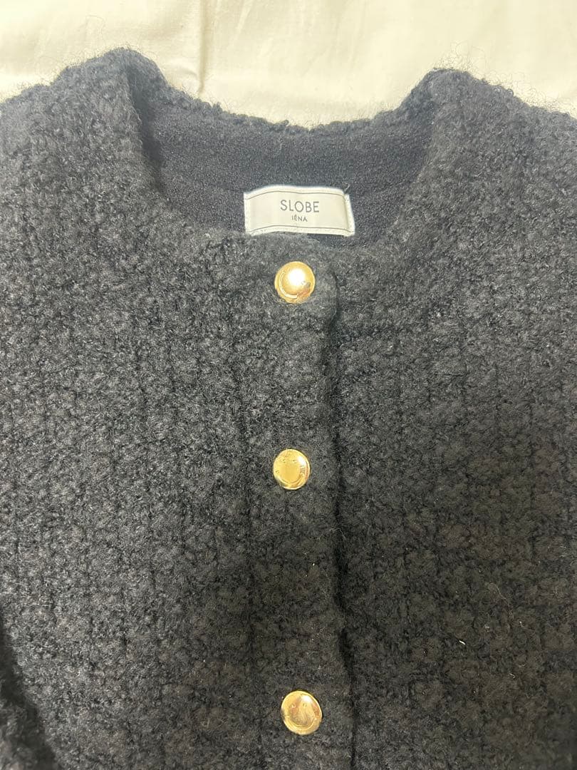 スローブイエナ金ボタンツィーディジャケット