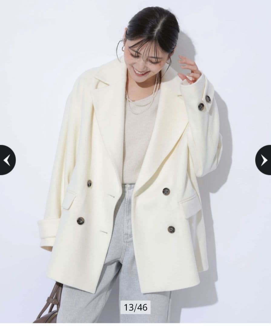 マイストラーダ　Pコート　白　Sサイズ