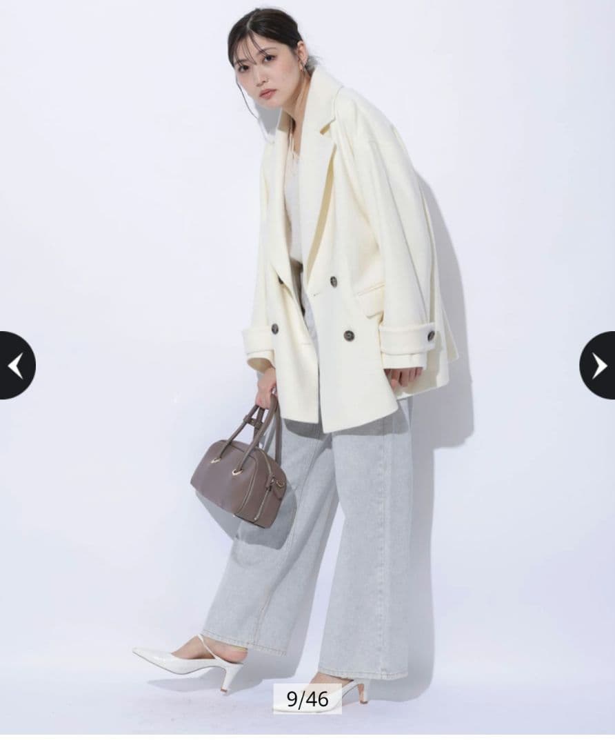 マイストラーダ　Pコート　白　Sサイズ