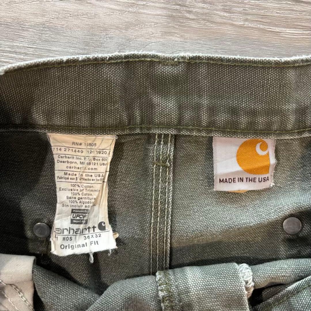 Carhartt B01 125周年 USA製ダブルニーMOS フェード#536