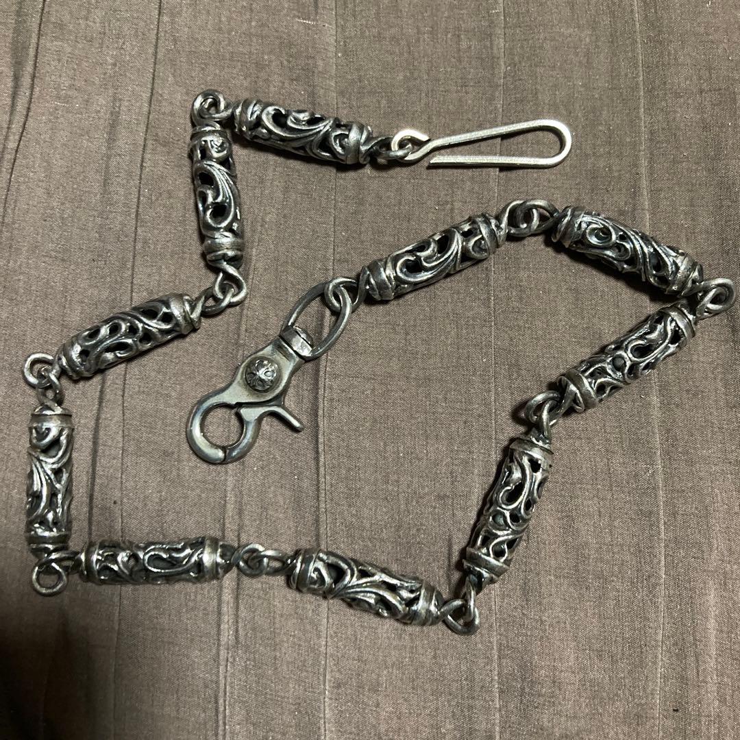 シルバー製ローラーウォレットチェーン　アルズニクロス