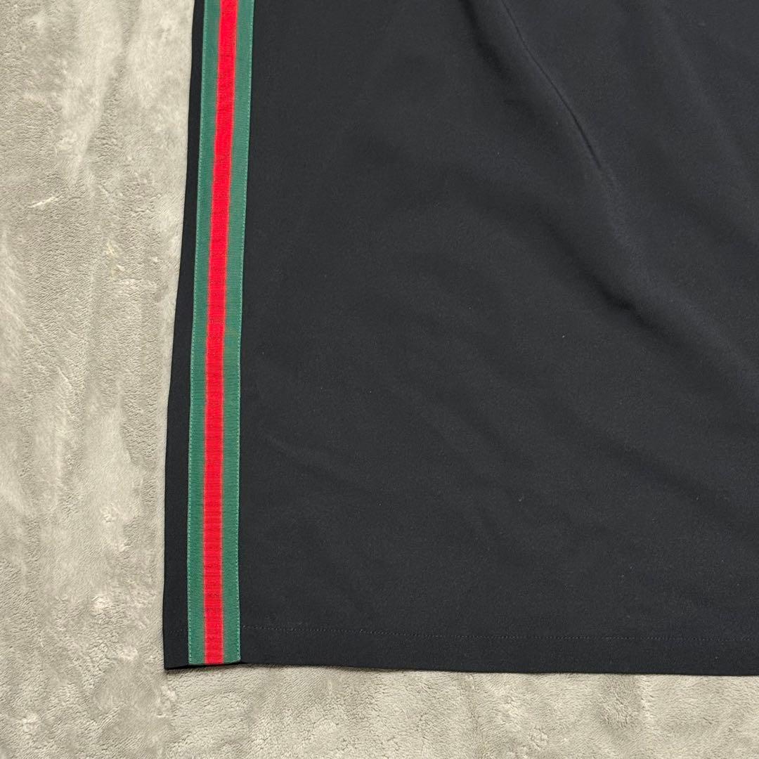 必*️様 グッチ シェリーライン ワンピース ブラック 半袖 ドレス