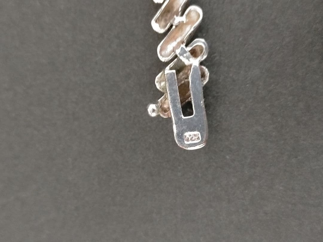 アンバーのバングル ＋ シルバーのブレスレット のセット