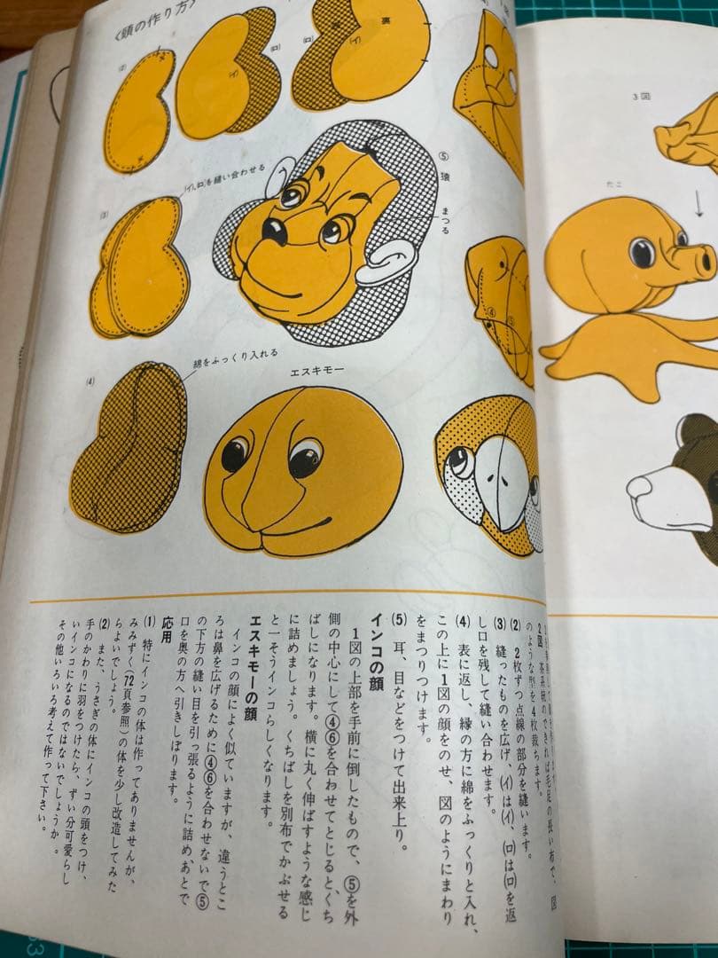 ぬいぐるみ動物メタモルフォジカによる飯野紀雄作品集　雄鶏社刊昭和レトロ手芸本♪