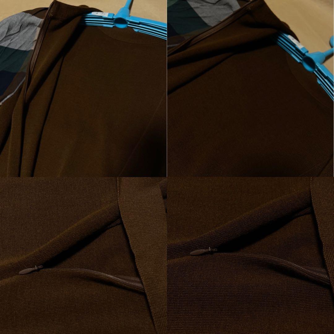 BLUE LABEL CRESTBRIDGE ニットワンピース 38 袖チェック