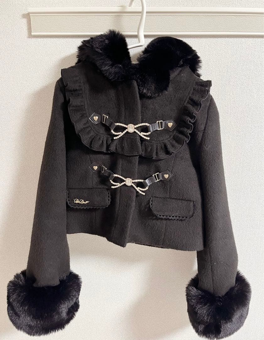 LIZLISA ビジューリボンショートフードコート