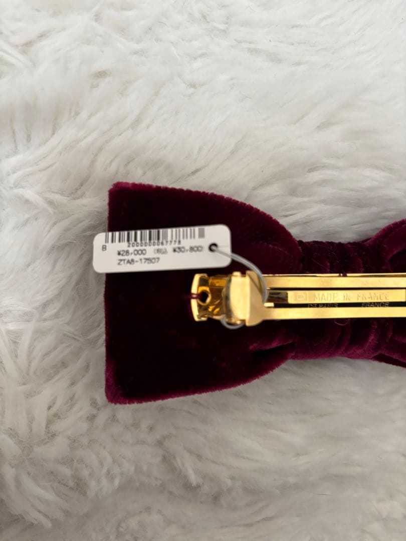 ベルベット ヘアアクセサリーバレッタアレクサンドルドゥパリ