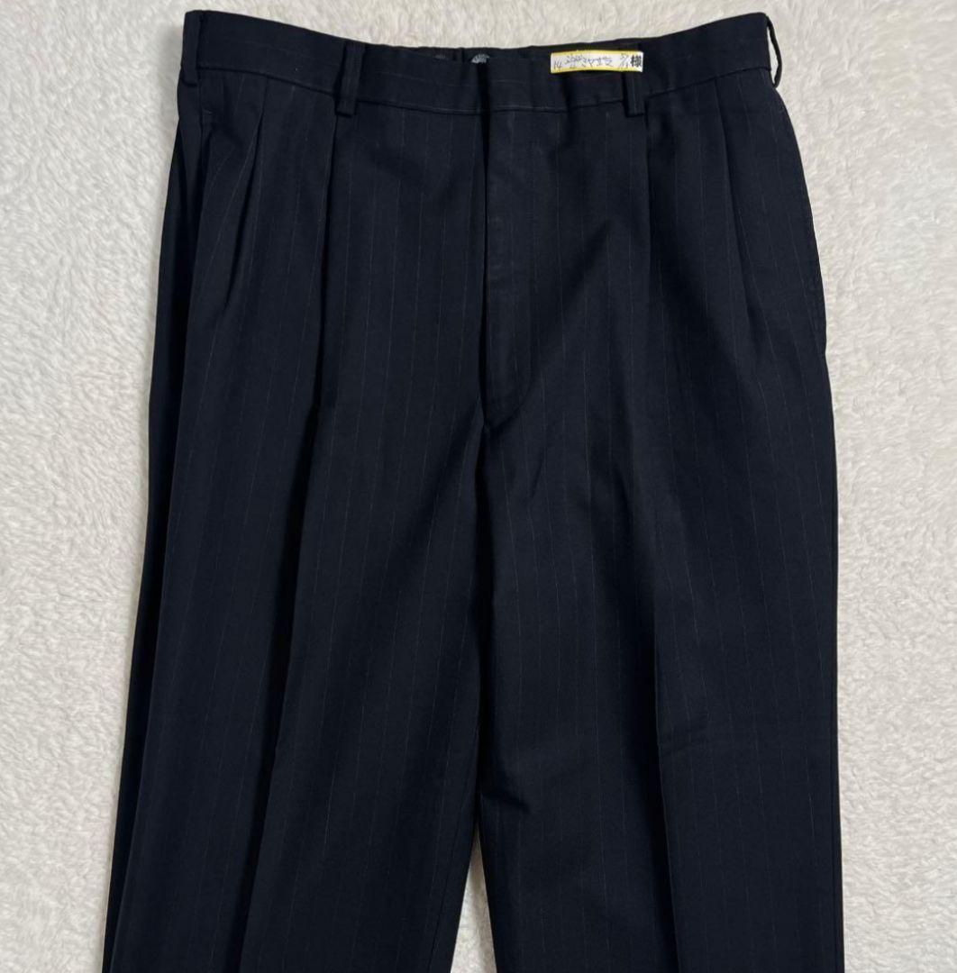 美品 ブルックスブラザーズ セットアップ ブラック ストライプ ウール Ｌ