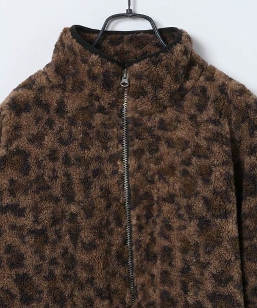 JEANASIS ジーナシス【Les Fleurs】ガラボアブルゾン レオパード