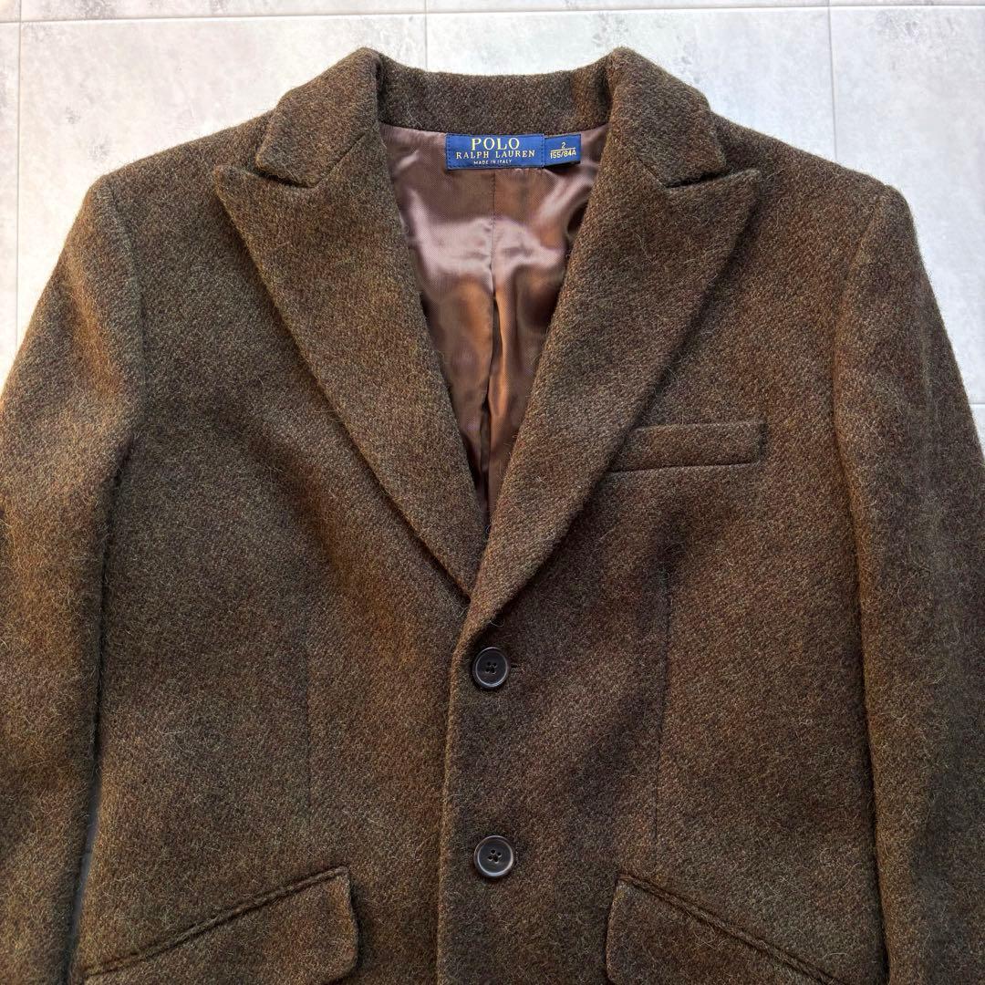 【極美品】ポロラルフローレン アルパカ混 テーラードジャケット イタリア製 M