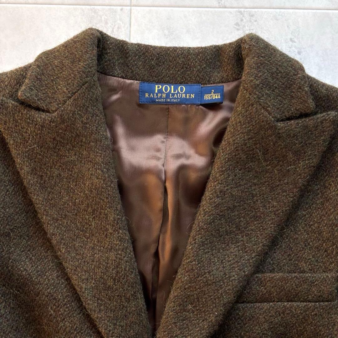 【極美品】ポロラルフローレン アルパカ混 テーラードジャケット イタリア製 M