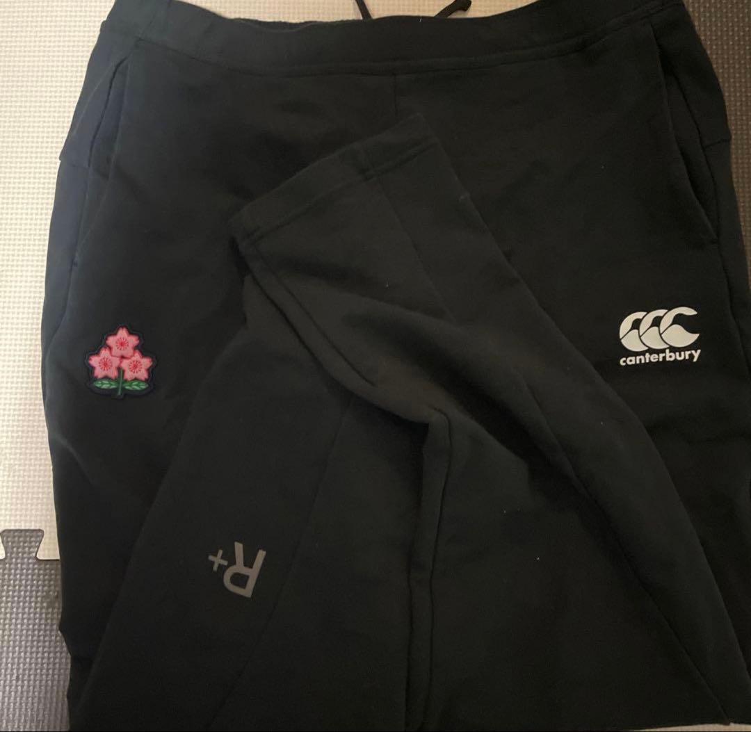canterbury XL 黒 刺繍ウェア スウェット生地 日本代表 レア物