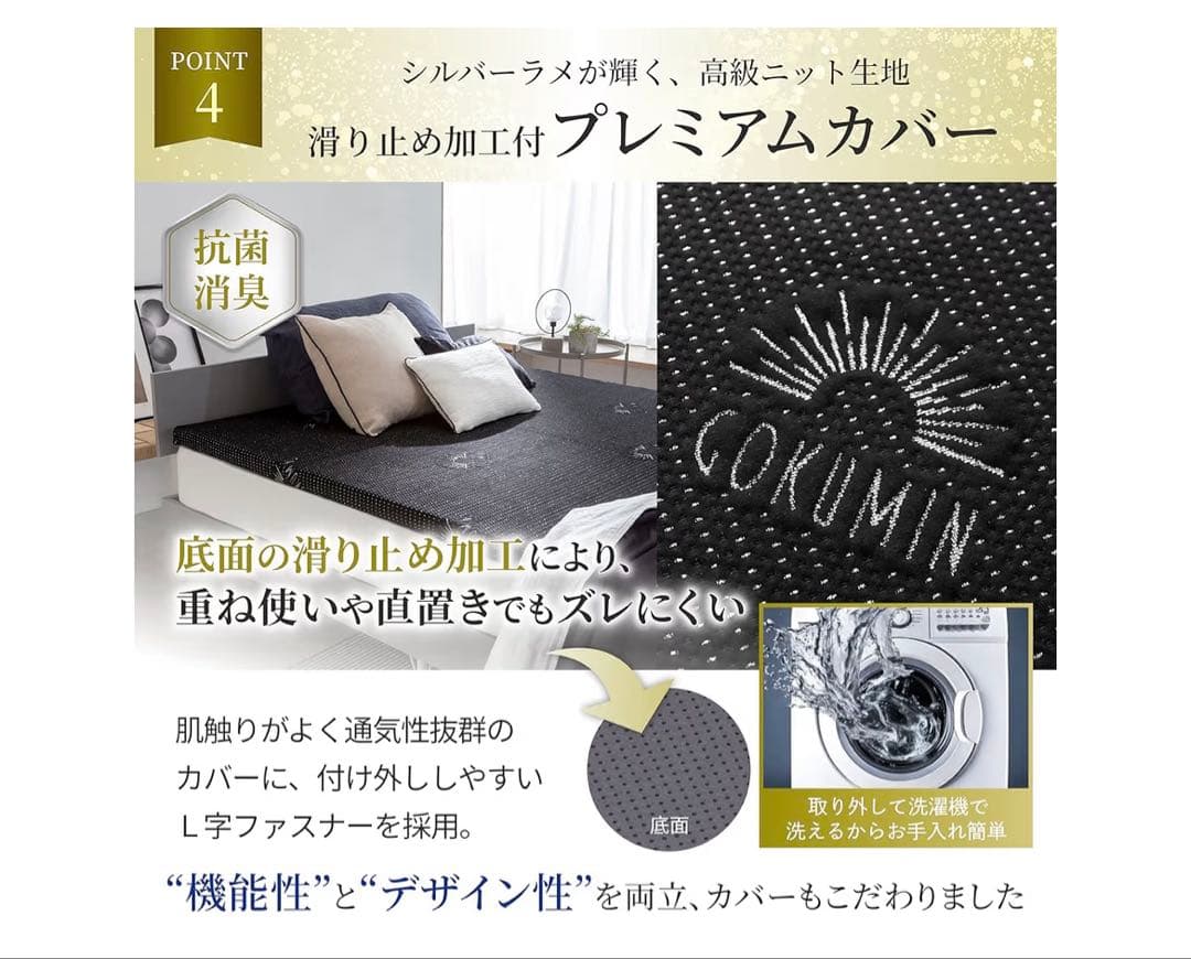 GOKUMIN プレミアム高反発マットレス ホワイト